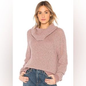 Free People By Your Side Sweater in Mauve Medium